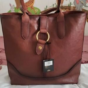 Frye Leather Cognac Tote Shoulder Bag